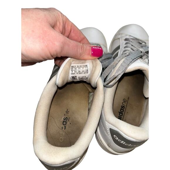 ADIDAS Cloudfoam Advantage Women's Size 7‎ White/Silver Shoes Art-AQ0528 - Picture 6 of 12